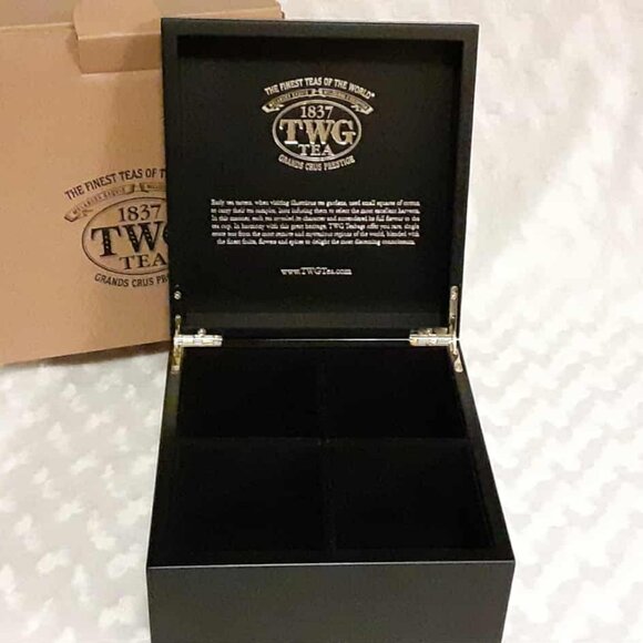 TWG Wooden Box Divided Storage Tea Bags Organizer Exclusive Gift Singapore EMPTY - Picture 6 of 10